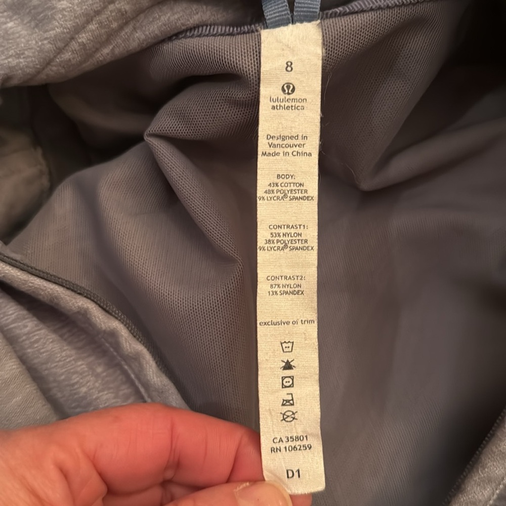 Lululemon Blazer Moto Jacket Convertible Fossil Fitted in Gray Peplum Size 8 - Picture 10 of 11